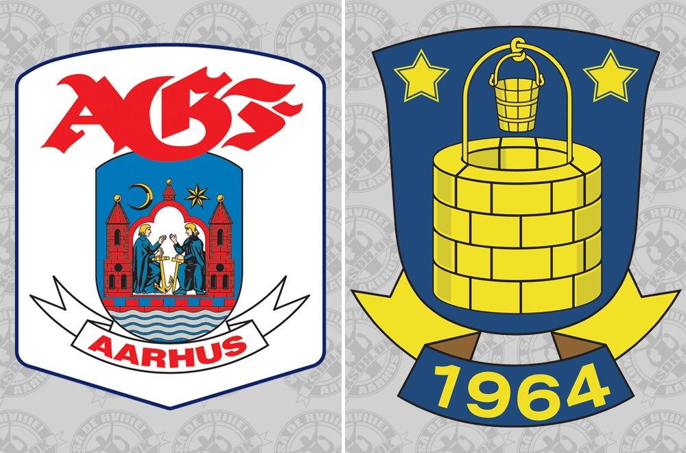 AGF vs Brøndby logoer