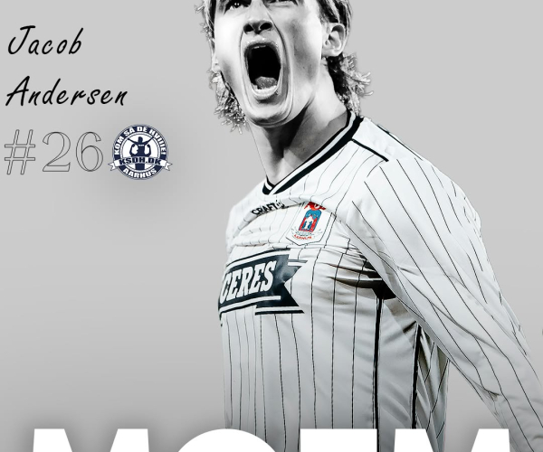 Jacob Andersen er KSDH's Kampens Spiller.