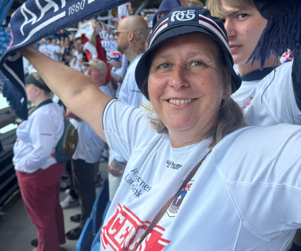 Anja Lilli Beikes på stadon.