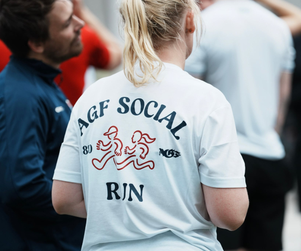 Jonas Roulund og Rikke Börjesson til AGF Social Run.