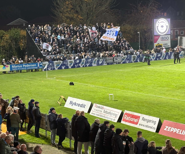 AGF-fans i Roskilde.