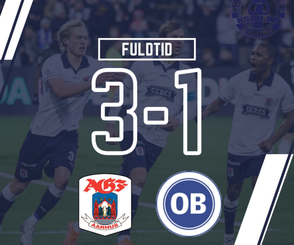 AGF slår OB 3-1 på hjemmebane.