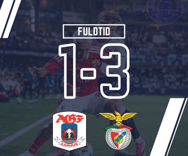 Slutgrafik AGF - Benfica 1-3.