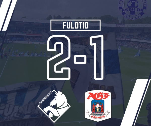 Randers FC vs. AGF slutgrafik 2-1.