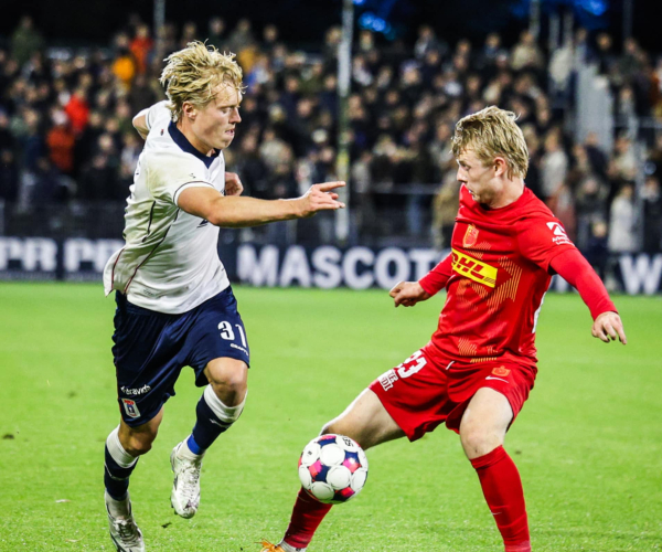 Tobias Bech udfordrer mod FC Nordsjælland.