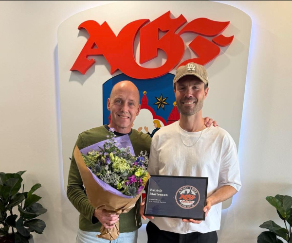 Patrick Mortensen med AGF Fanclub Aarhus.