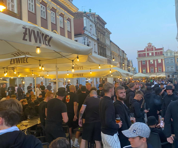 AGF-fans i Poznan.