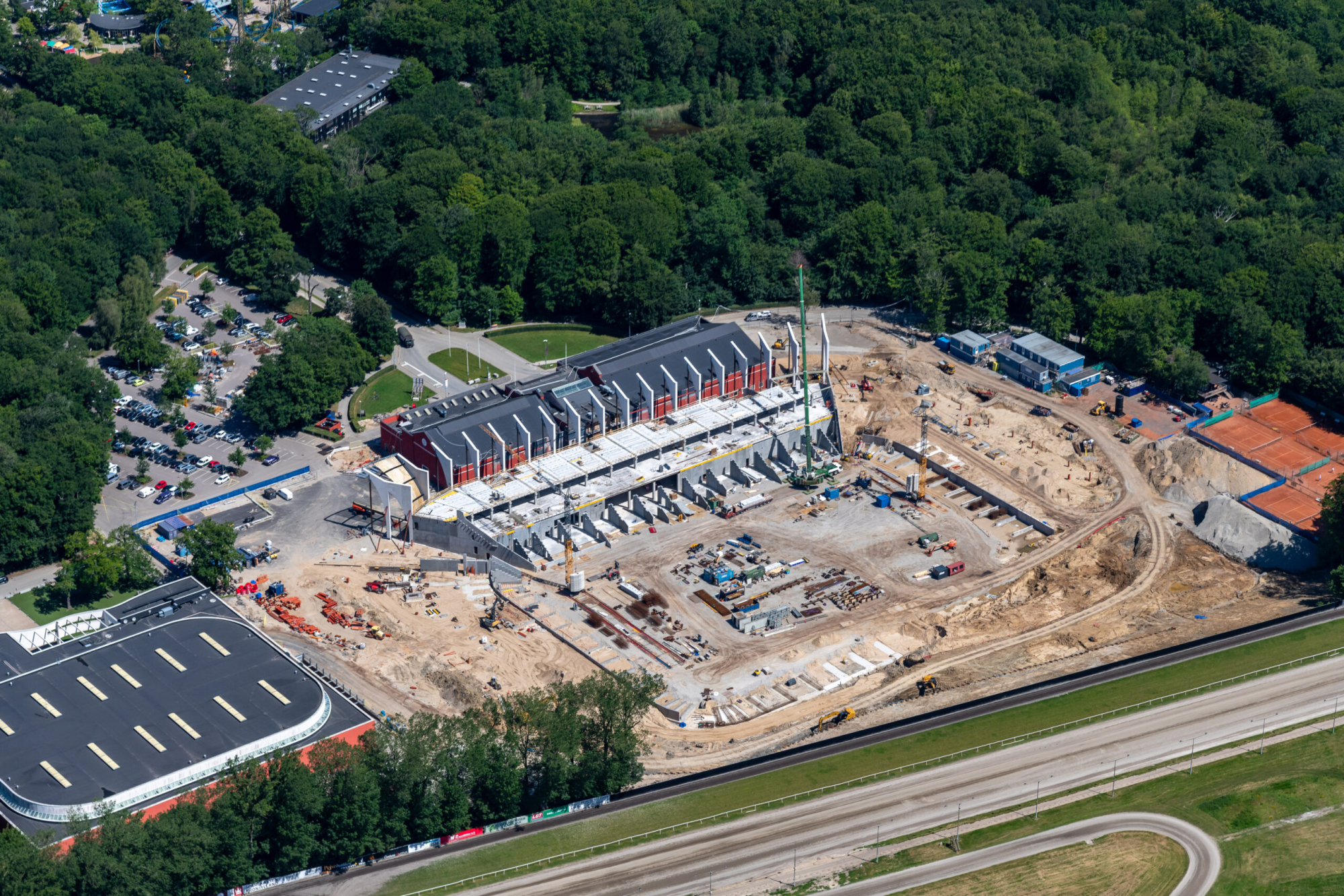 Kom Helt T t P Byggeriet Af Det Nye Stadion I Kongelunden I August