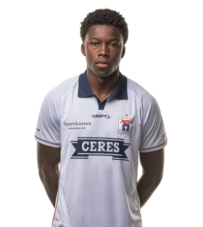 Officielt AGF spillertrup-foto af Stefen Tchamche sæsonen 2025/26