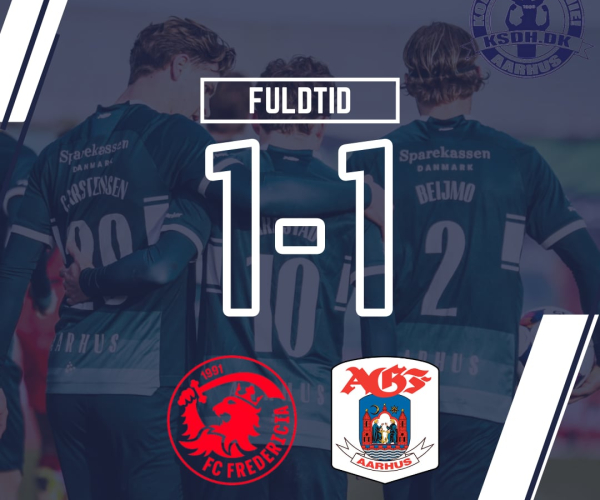 FC Fredericia og AGF spiller 1-1.