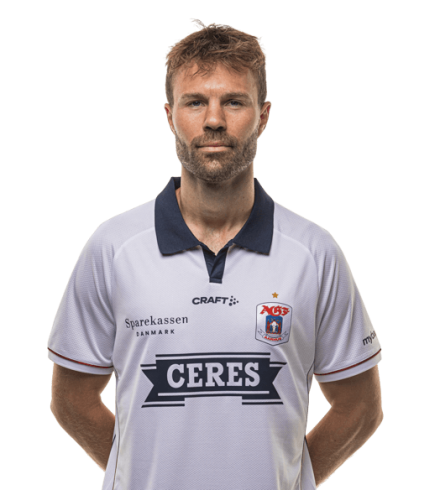 Officielt AGF spillertrup-foto af Patrick Mortensen sæsonen 2025/26
