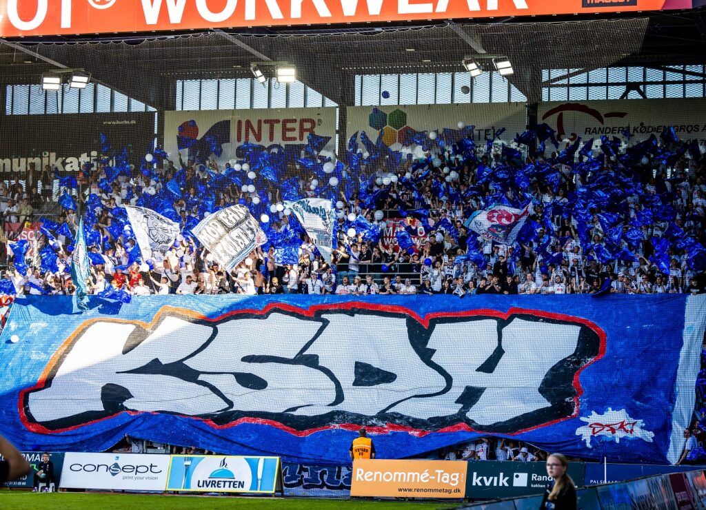 AGF tifo på Cepheus Park i Randers.