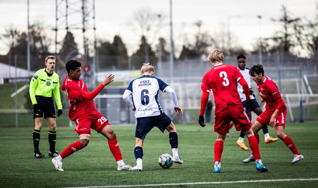 U19 i aktion imod Lyngby på Fredensvang