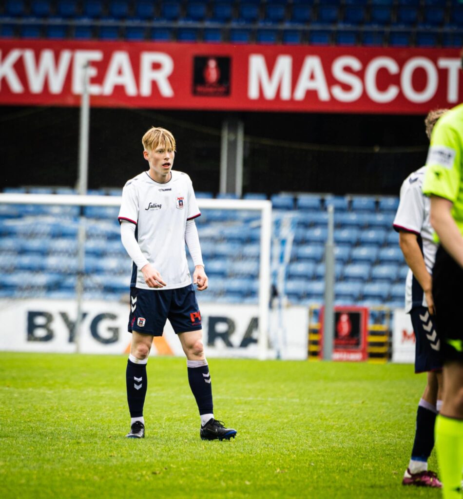 Christian Storch i kamp for U19.