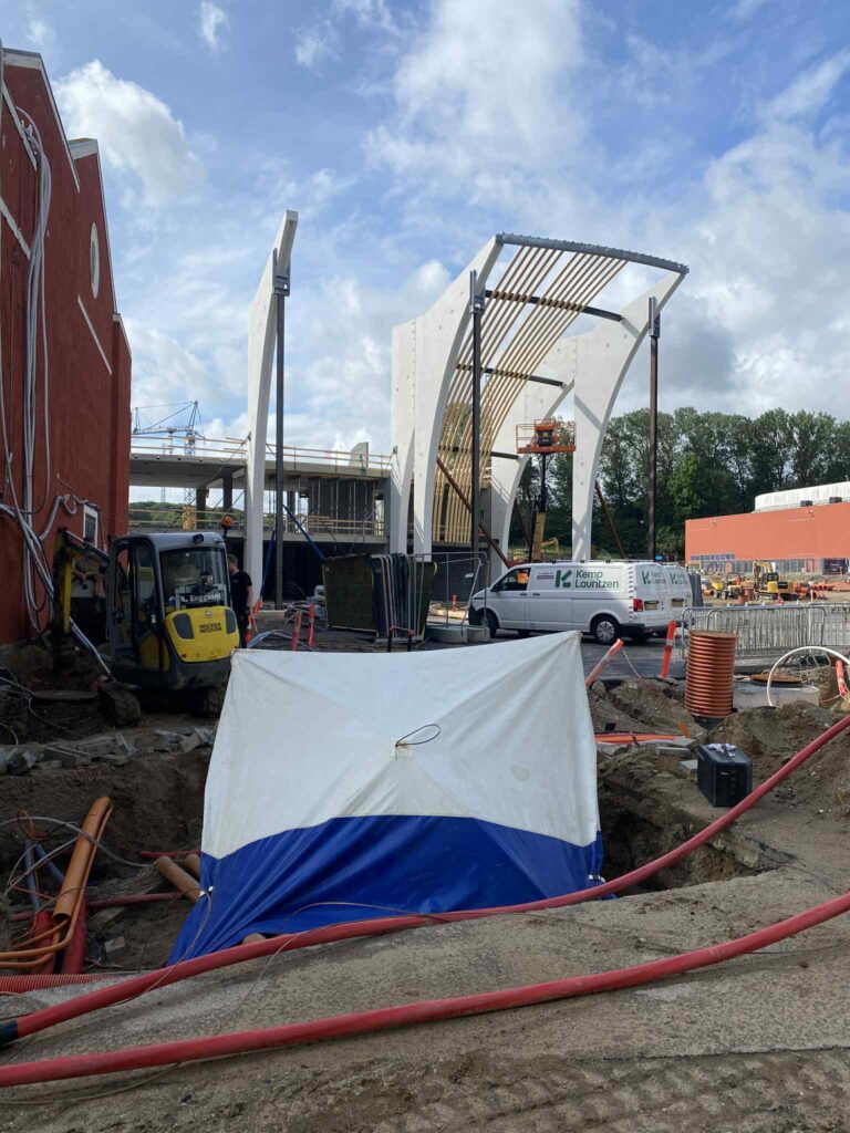 Byggepladsen i Kongelunden juli 2025.