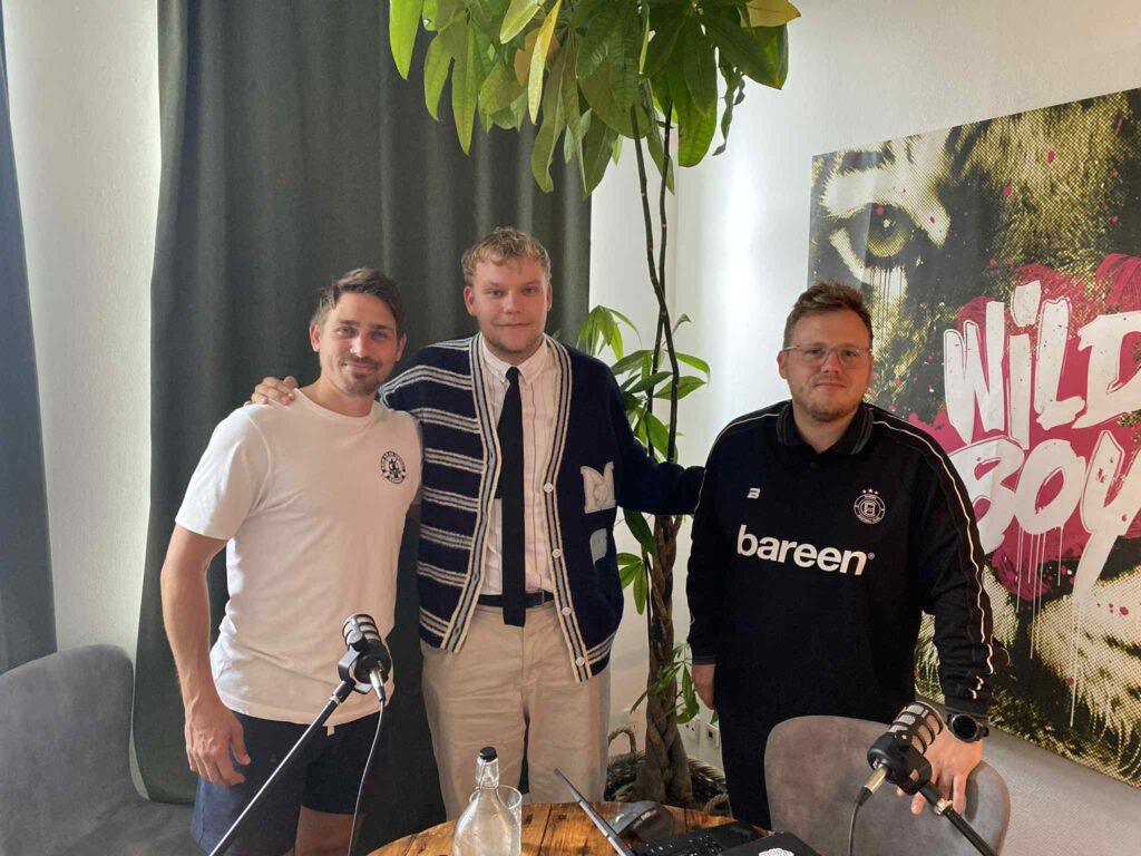 Jonas Roulund, Frederik Frandsen og Lasse Riget Juul fra Lyden AGF.