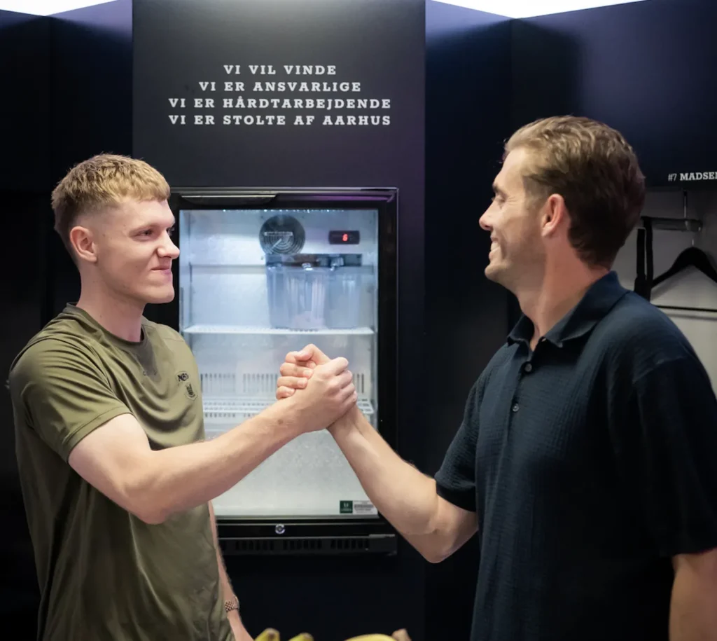 Sebastian Jørgensen sammen med Jakob Poulsen.