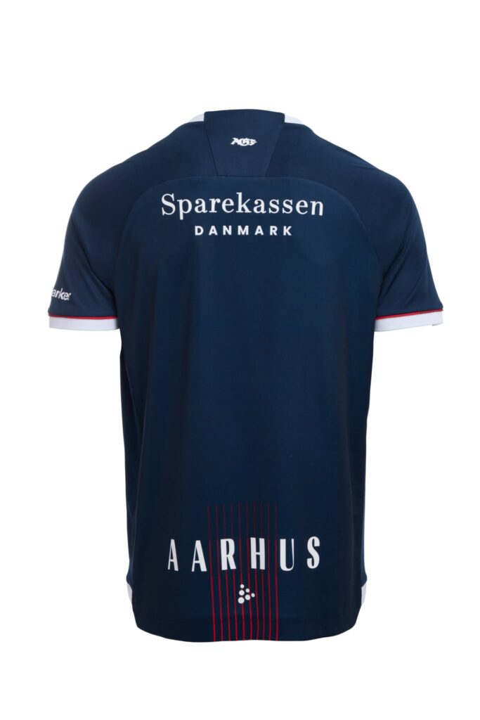 AGF's udebanetrøje 2025/2026 bagside.