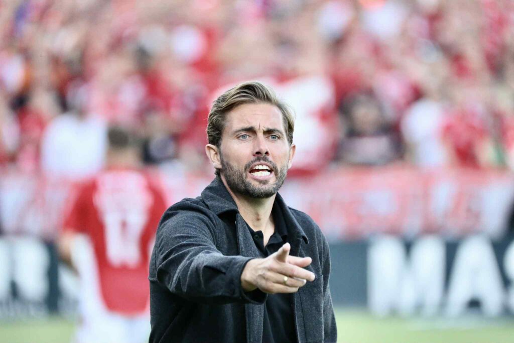 Jakob Poulsen på Ceres Park Vejlby mod Vejle Boldklub.