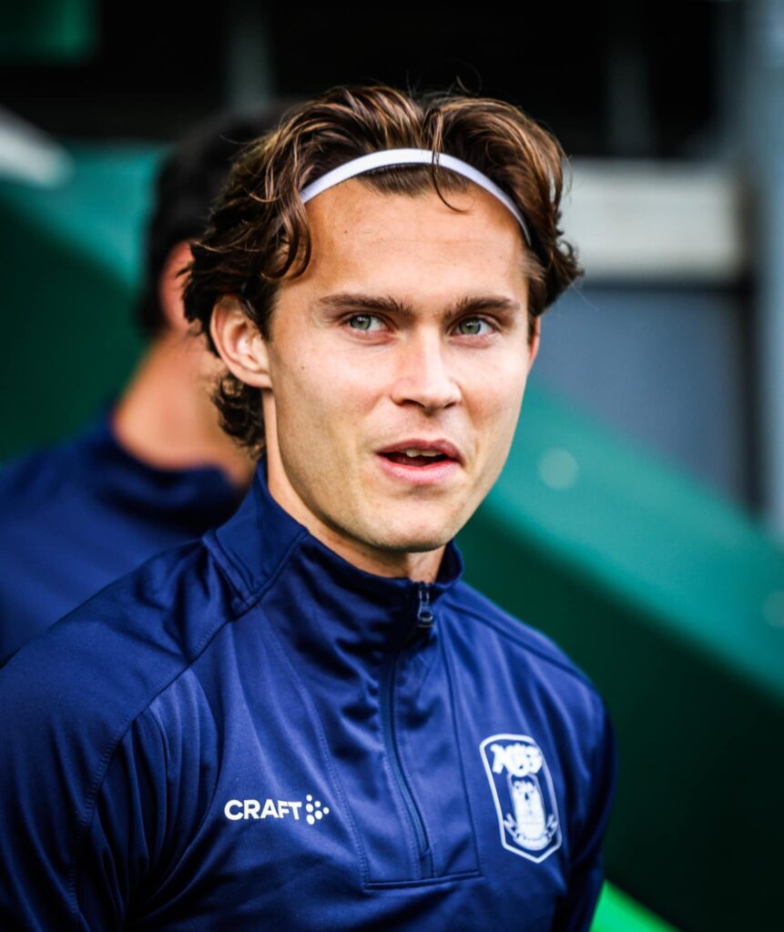 Markus Solbakken i AGF-træningsdragt.