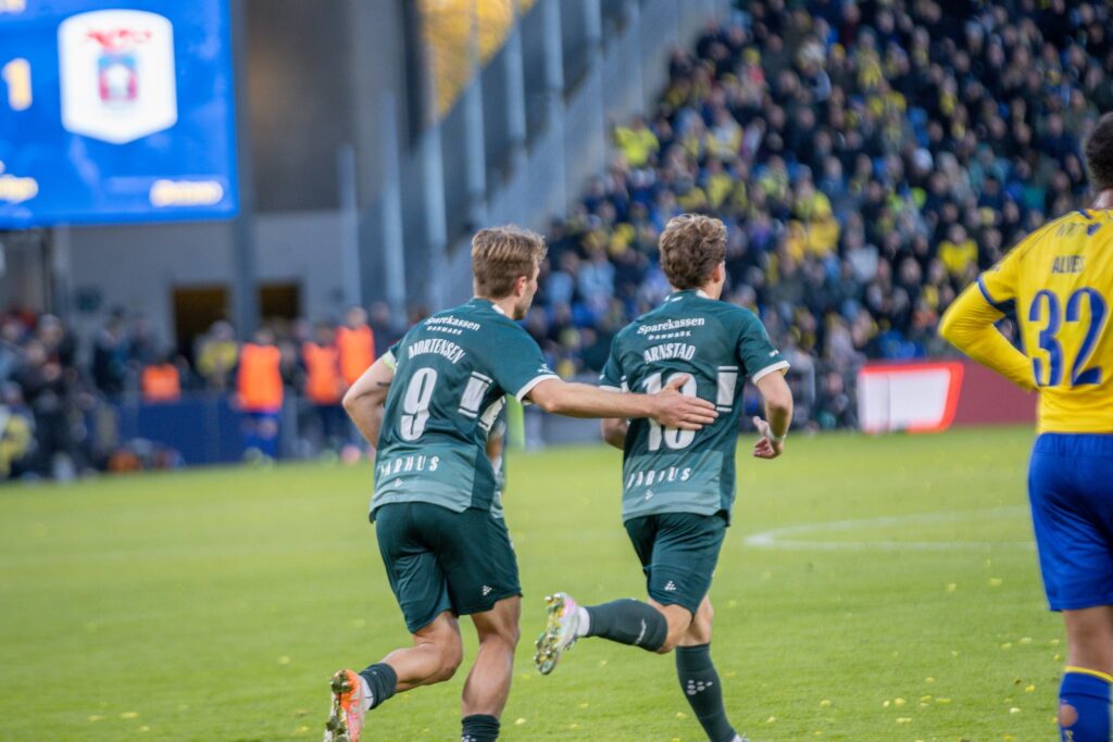 Kristian Arnstad efter scoring på Brøndby Stadion.