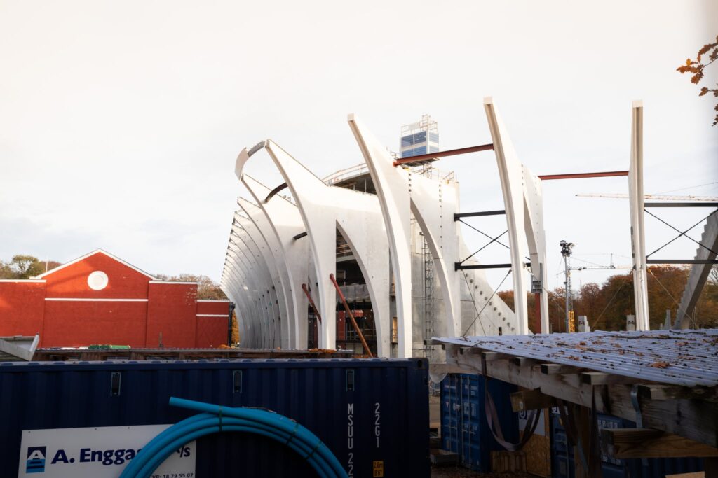 Stadion under opbygning i oktober 2025.