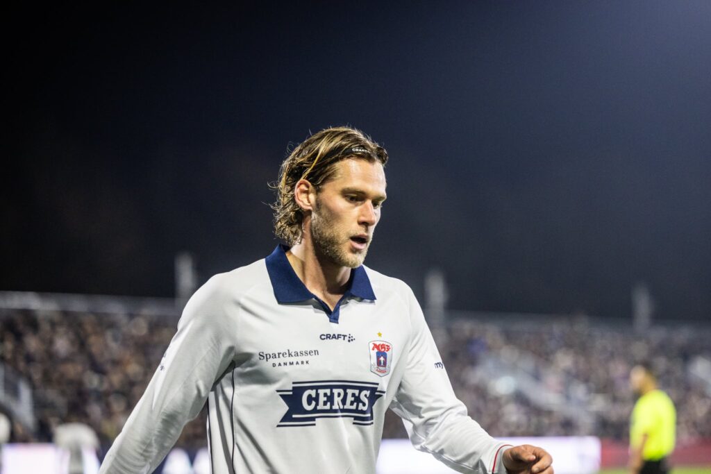 Felix Beijmo på banen mod Sønderjyske.