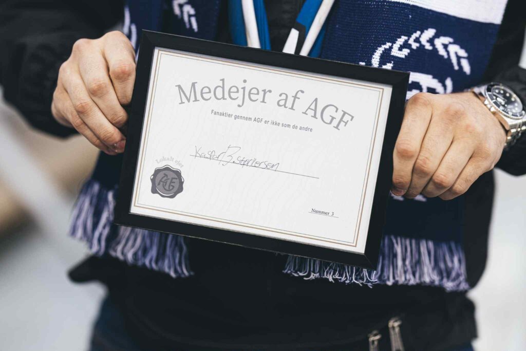 AGF medejer-bevis fra foreningen AGF er ikke som de andre.