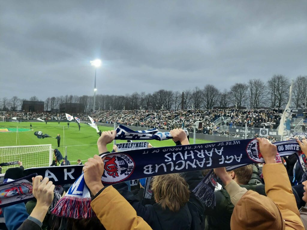 AGF-fans klar på Ceres Park Vejlby.