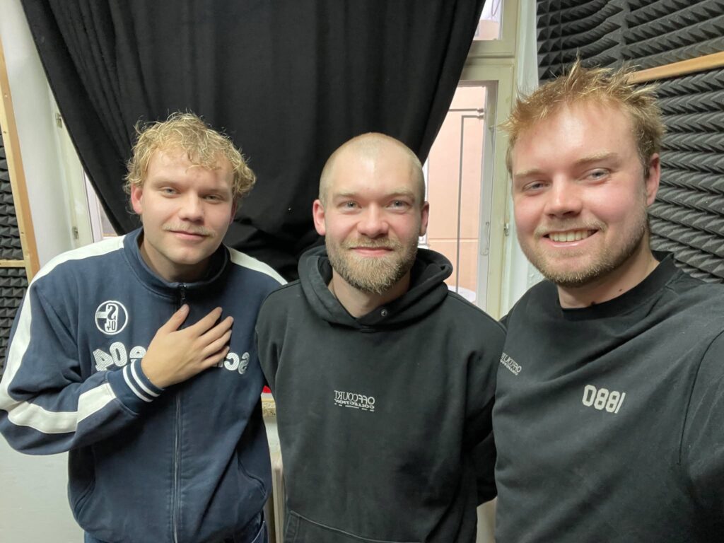 Frederik Frandsen, Gustav Pors og Marcus Refsgaard fra Lyden AGF.