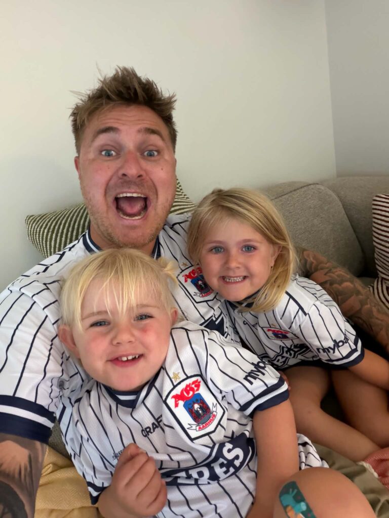 Nicolai Damgaard med børn.