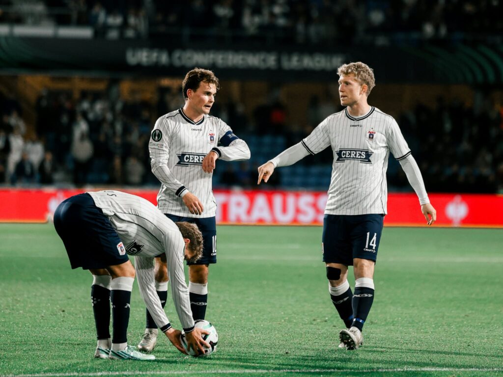 Sebastian Jørgensen, Kristian Arnstad og Tobias Mølgaard på Cepheus Park.